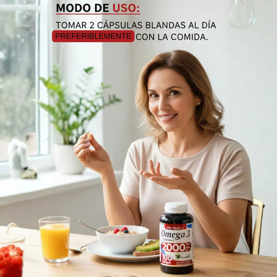 Omega 3 2000mg X100 Perlas Epa+dha Capsulas Fitomedics Sin Sabor 3