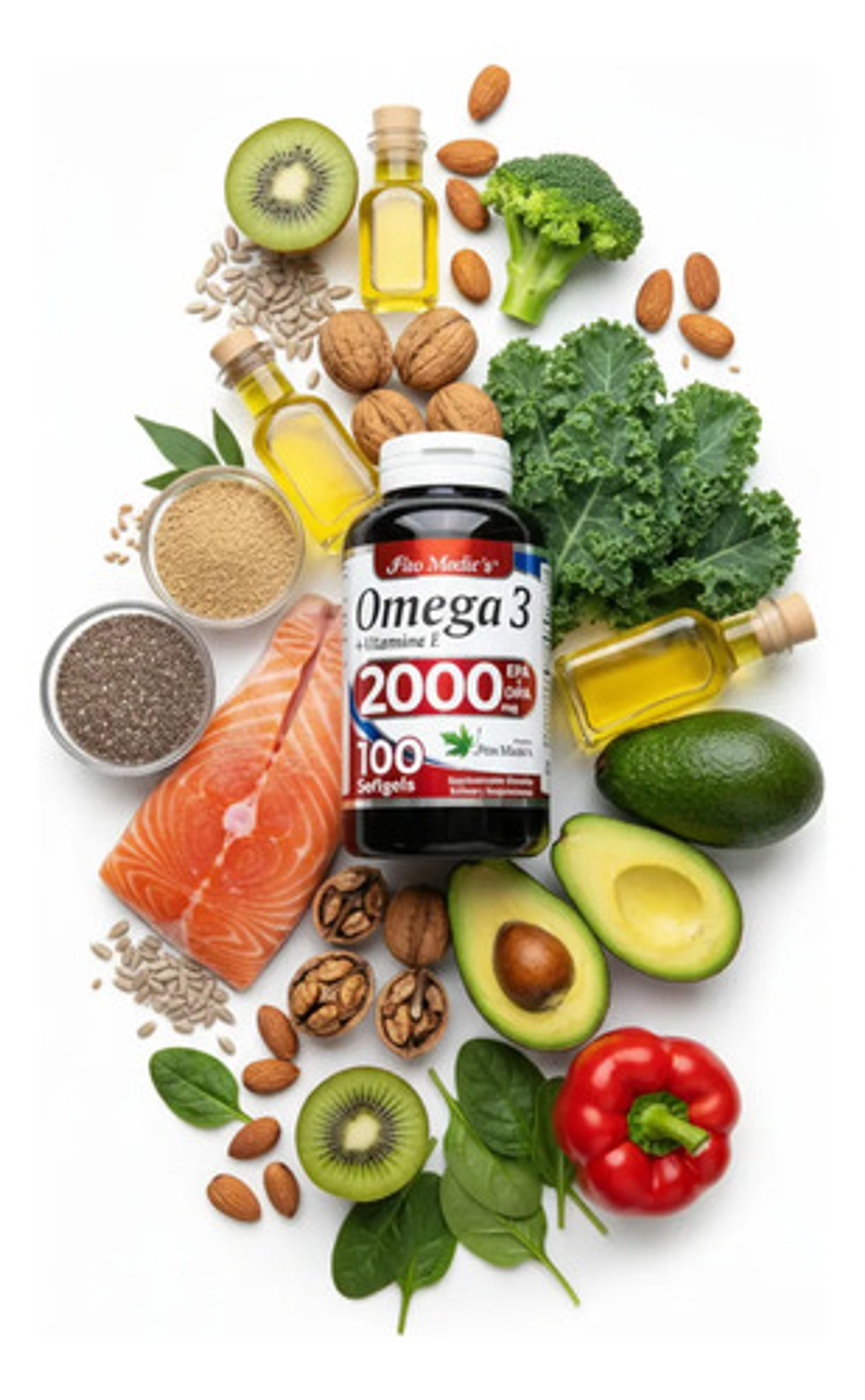 Omega 3 2000mg X100 Perlas Epa+dha Capsulas Fitomedics Sin Sabor 4