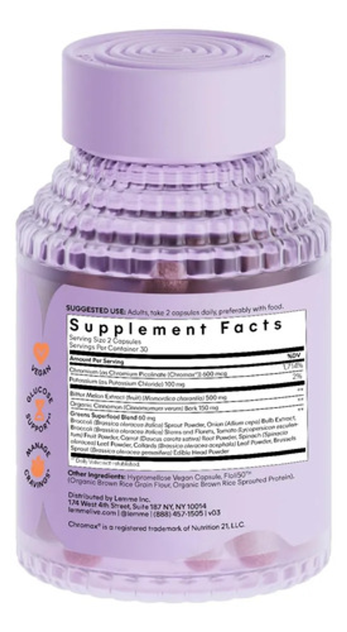 Lemme Curb Suplemento Natural - Reduce Los Antojos 60cap Melón 3