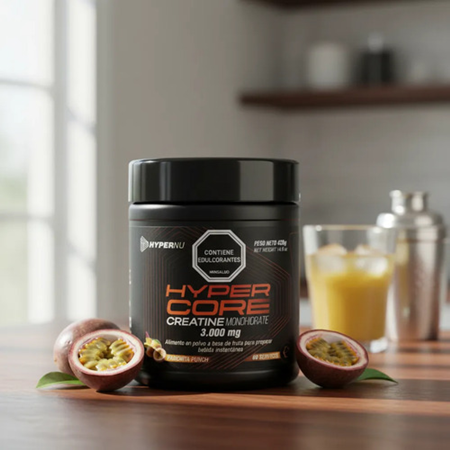 Creatina Monohidratada Hypernu Hyper Core 420g Sabor Parchit 3