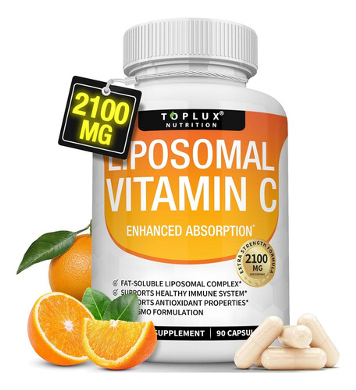Vitamina C Liposomal 2100mg Toplux - Alta Absorción Vegana 1