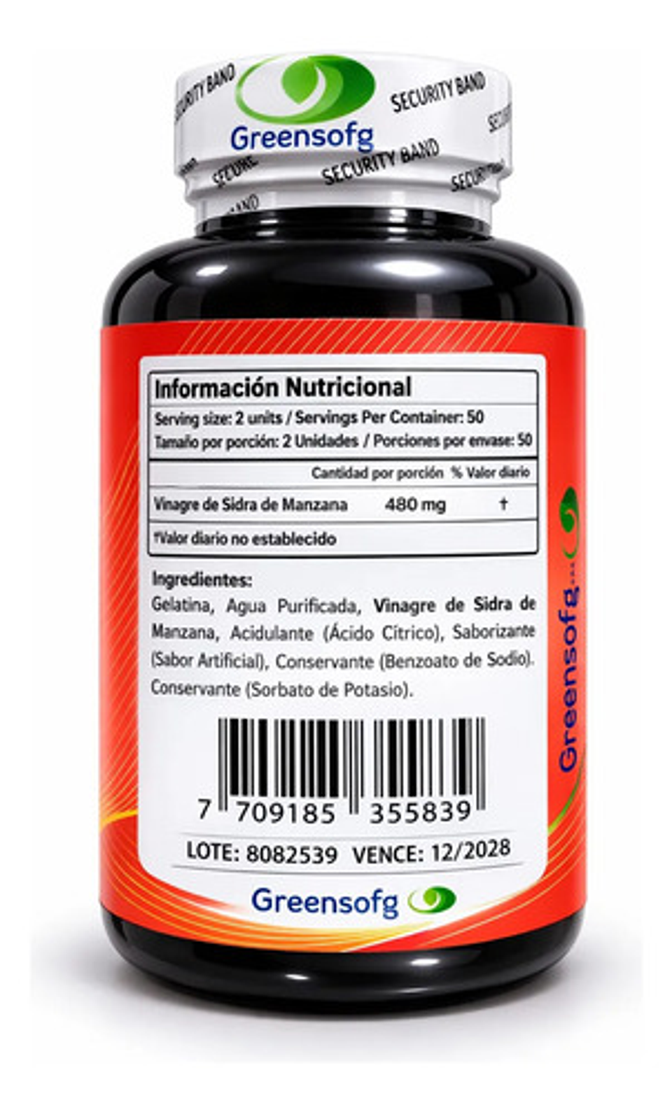 Gomitas Vinagre De Manzana Greensofg 100 Unidades Premium 2