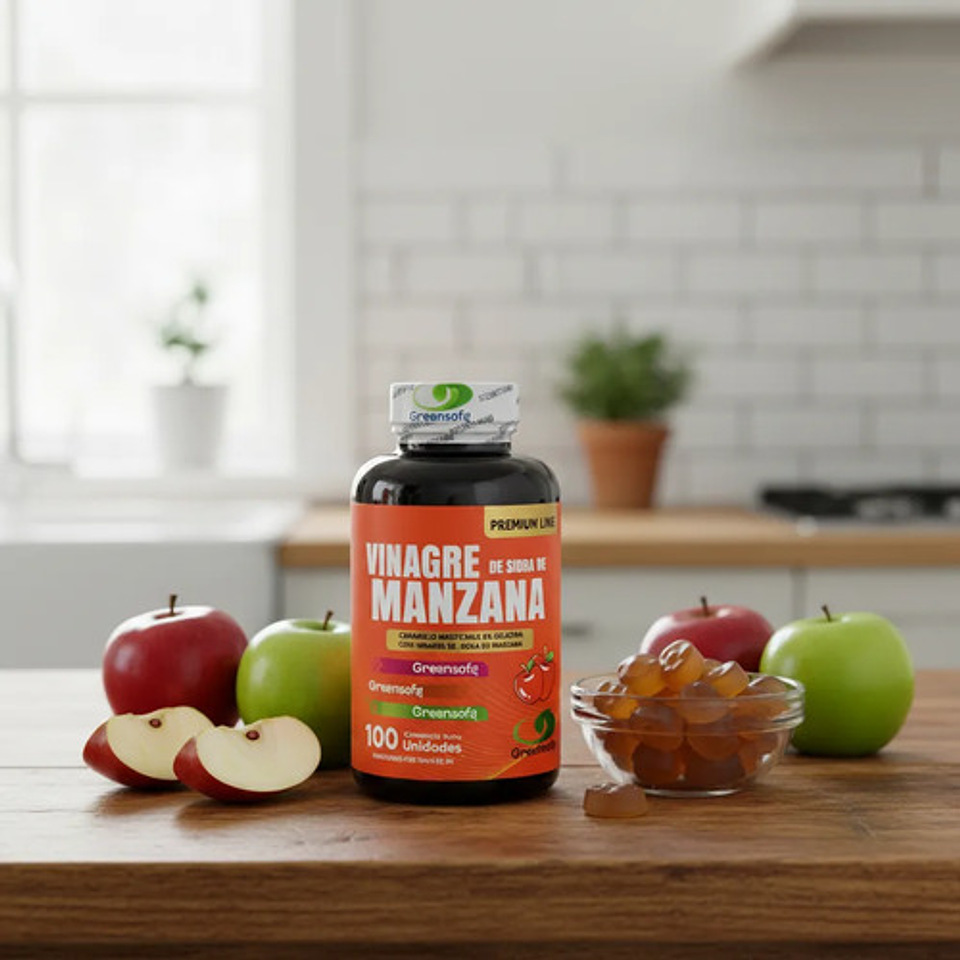 Gomitas Vinagre De Manzana Greensofg 100 Unidades Premium 5