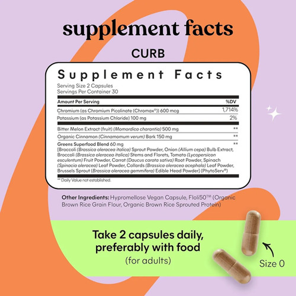 Lemme Curb Suplemento Natural - Reduce Los Antojos 60cap Melón 2