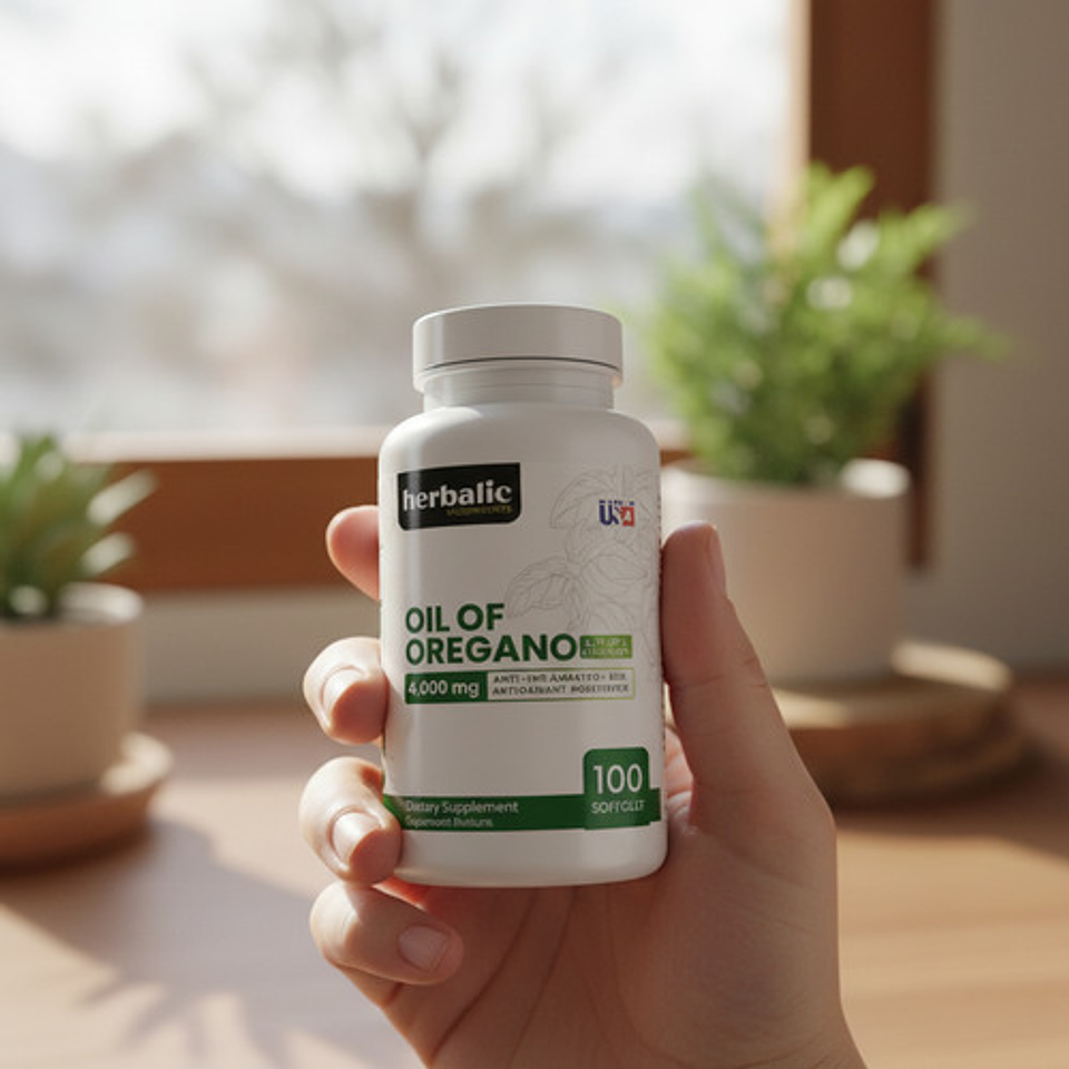 Aceite De Orégano Herbalic 4000 Mg 100 Cápsulas Blandas Para 3