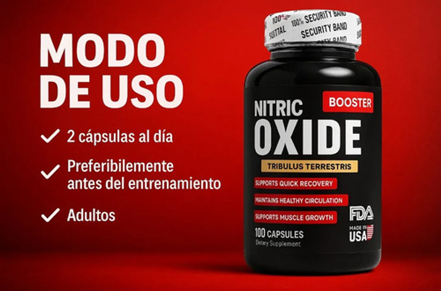 Nitric Oxide Potenciador Booster Crecimiento Muscular Pack 2 5