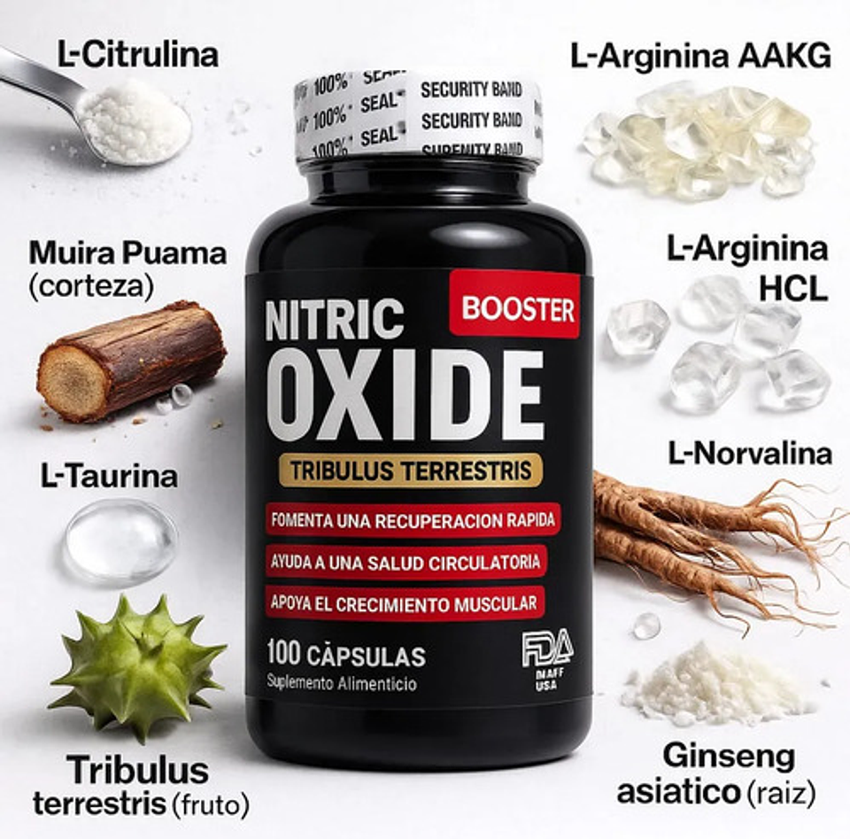 Nitric Oxide Potenciador Booster Crecimiento Muscular Pack 2 6