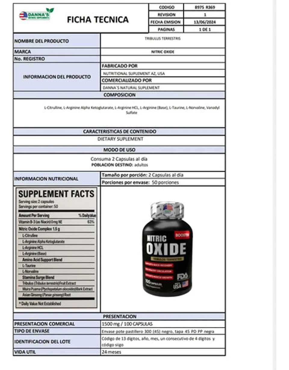 Nitric Oxide Potenciador Booster Crecimiento Muscular Pack 2 9