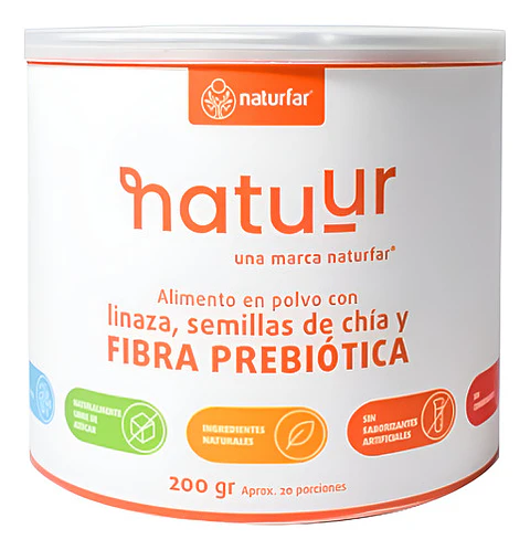 Fibra Prebiótica En Polvo Naturfar 200g Sin Sabor Orgánica Vegana
