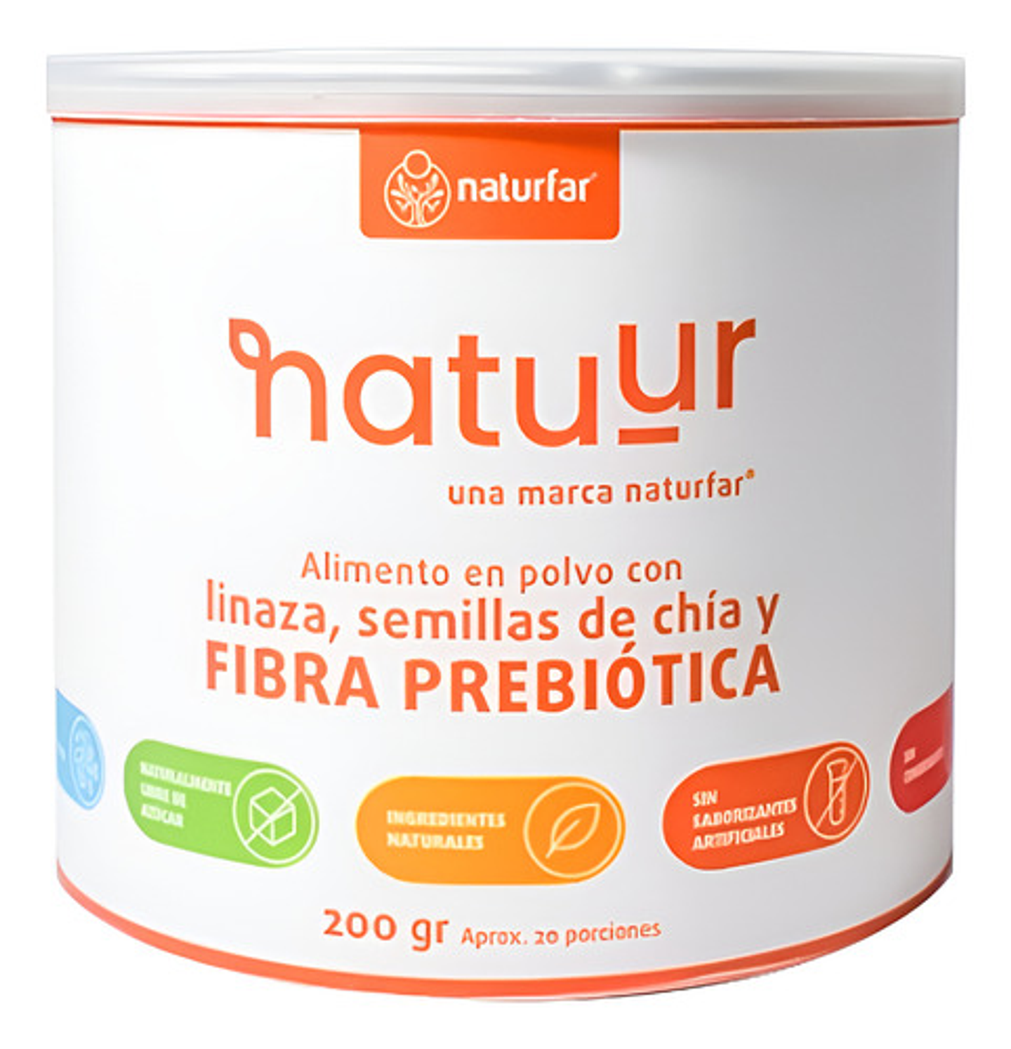 Fibra Prebiótica En Polvo Naturfar 200g Sin Sabor Orgánica Vegana 1