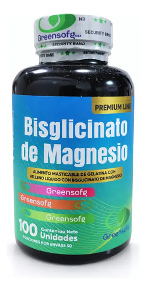 Bisglicinato De Magnesio Masticable Greensofg Premium Line X