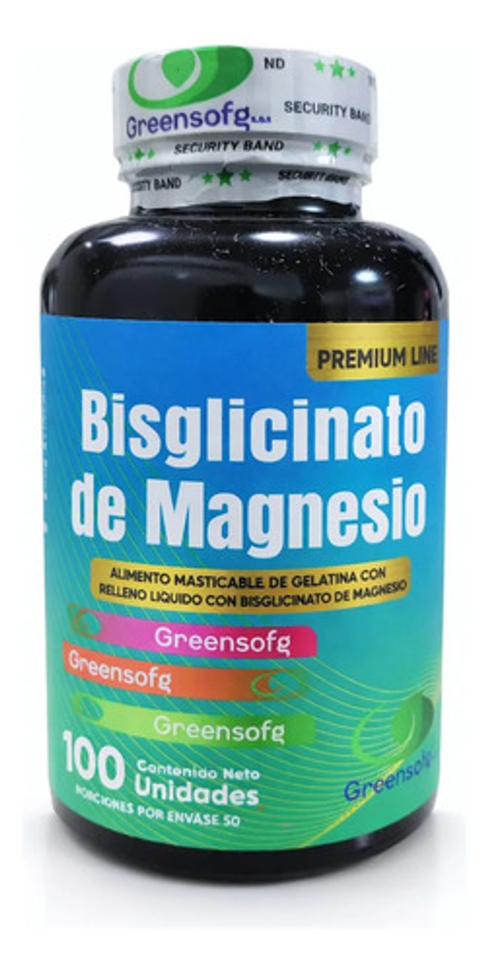 Bisglicinato De Magnesio Masticable Greensofg Premium Line X 1