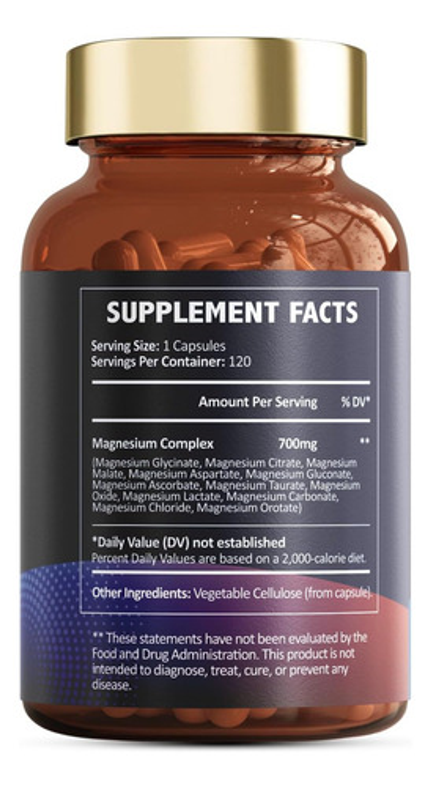 Elfleaf Totaria Health Complejo De Magnesio 700mg 12 En 1 Suplemento De Magnesio 120 Cápsulas Con Glicinato Citrato Malato Óxido Taurato Aspartato,relajación, Músculo, Apoyo Al Corazón 6