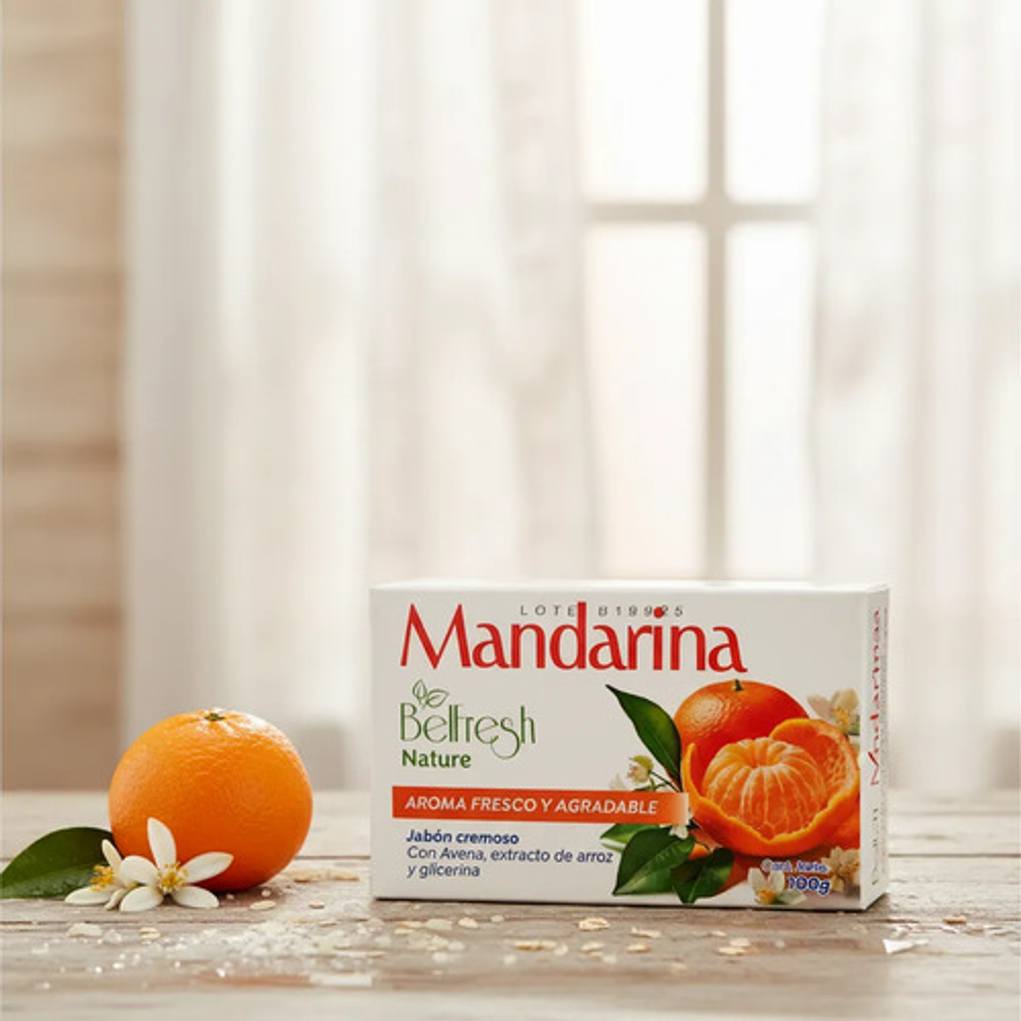 Jabón En Barra Belfresh Nature Mandarina 100g 2