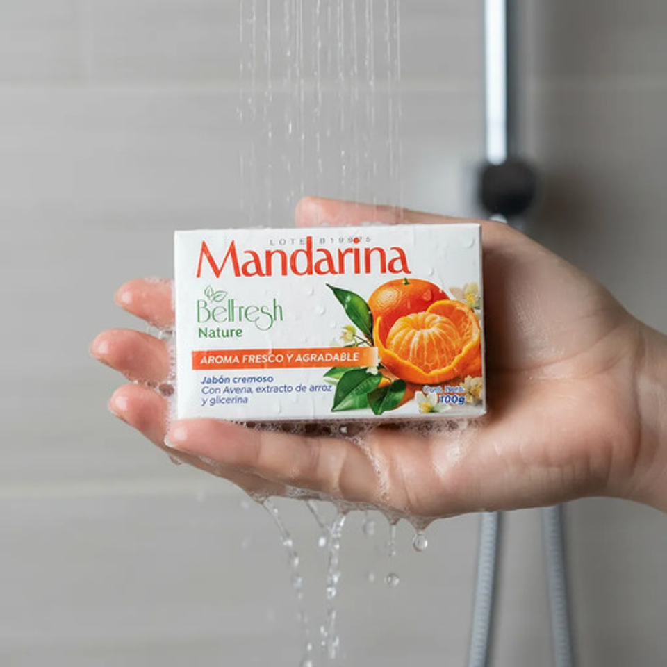 Jabón En Barra Belfresh Nature Mandarina 100g 4