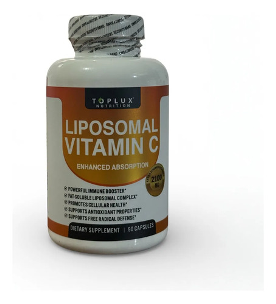 Vitamina C Liposomal Toplux Nutrition 2100 Mg Alta Absorción Suplemento Dietario Antioxidante Refuerzo Inmunológico 90 Cápsulas Sabor Original 1