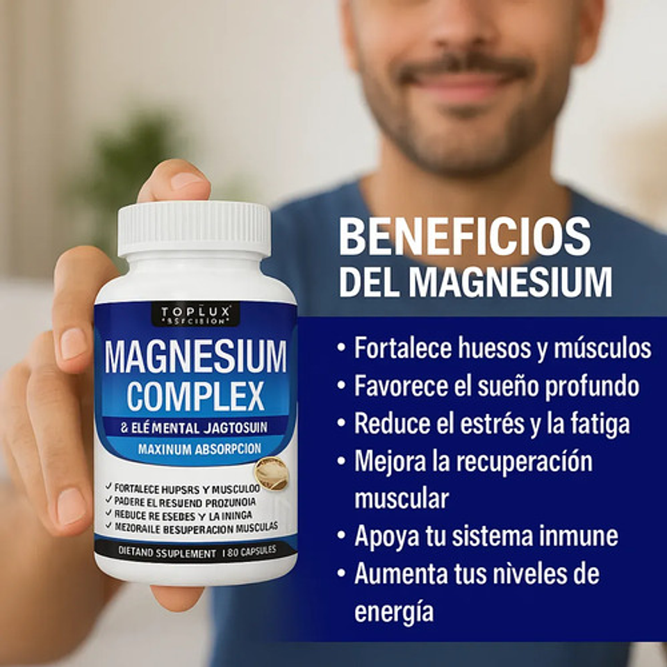 Magnesio Complejo 7 En 1 Glicinato Citrato Malato Taurato Or 3