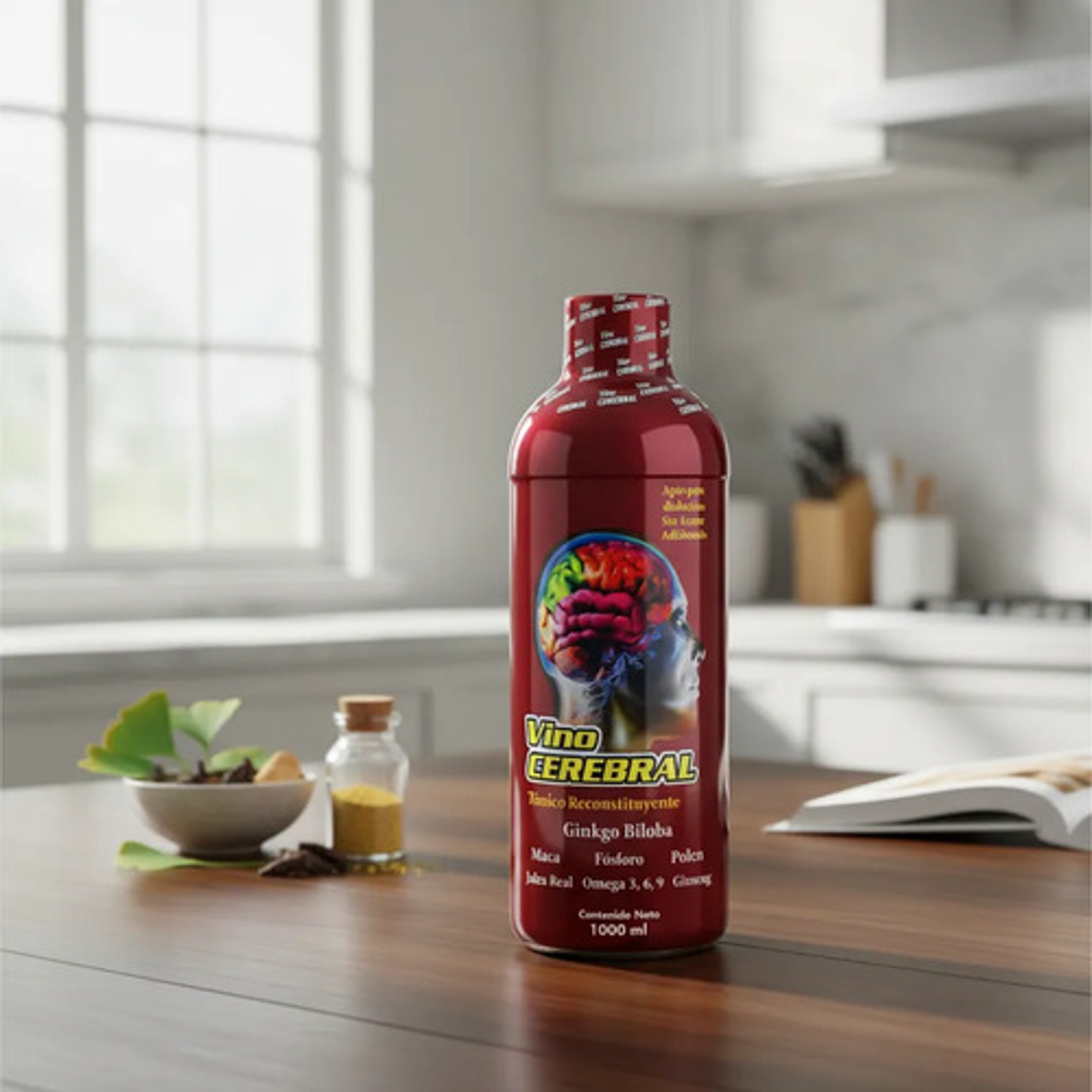 Vino Cerebral Tónico Reconstituyente Maca Jales Real X1000ml 2