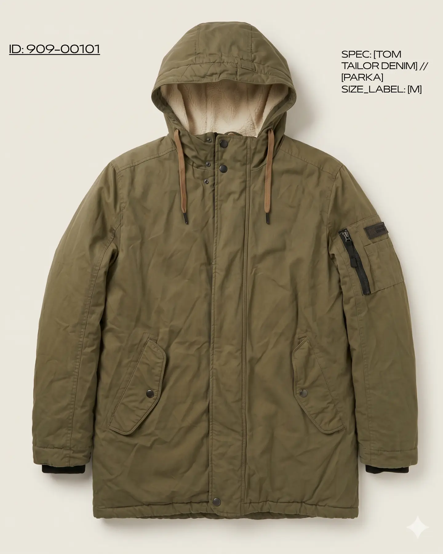 PARKA TOM TAILOR LONA MILITAR UTILITY - 909 Vintage 1