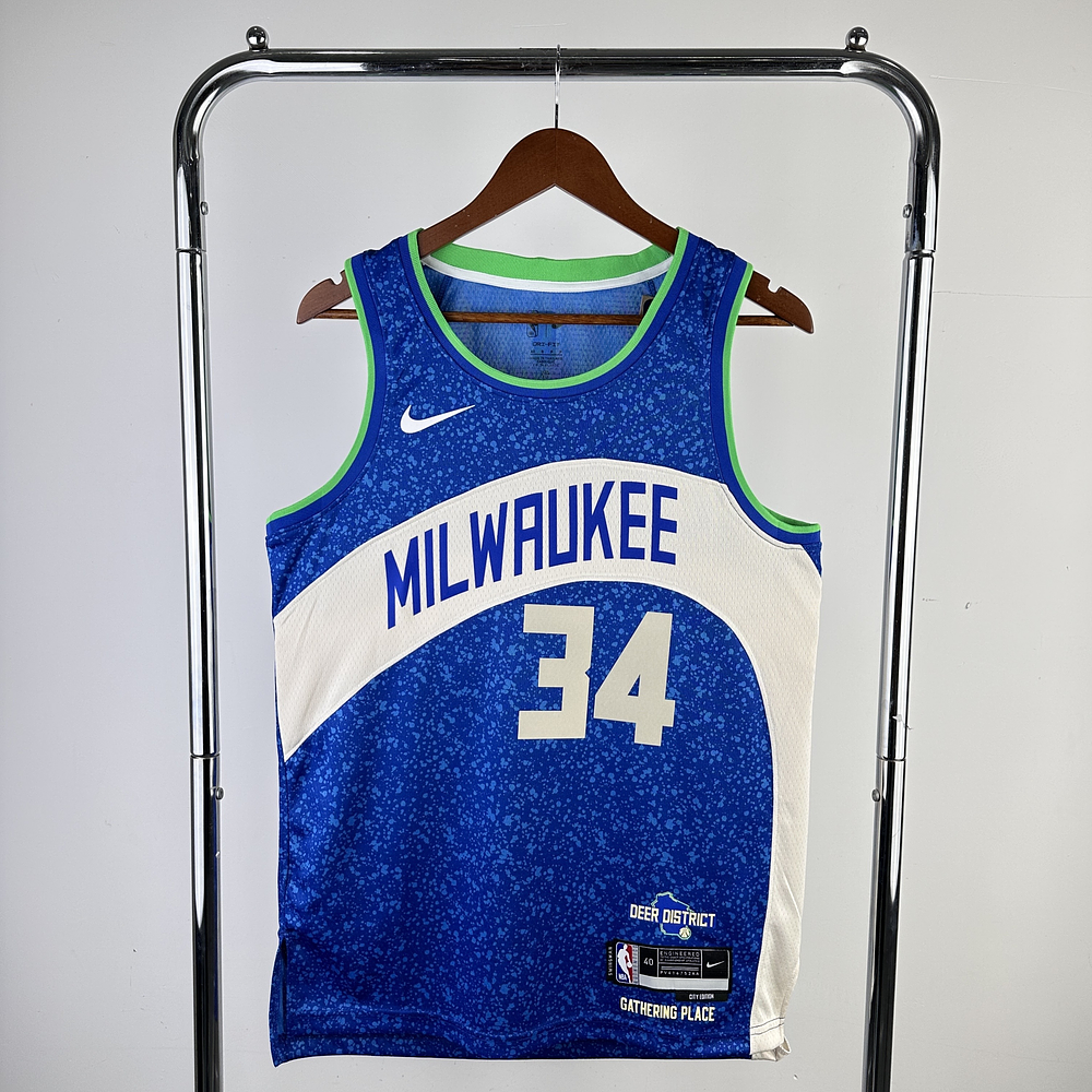 Camisola Milwaukee Bucks 2024 - Antetokoumpo N°34
