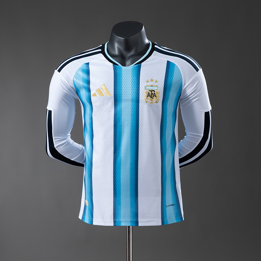 Camisola Argentina I - FIFA WC 2026 - Versão Jogador - Manga Longa