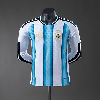 Camisola Argentina I - FIFA WC 2026 - Versão Jogador - Manga Longa
