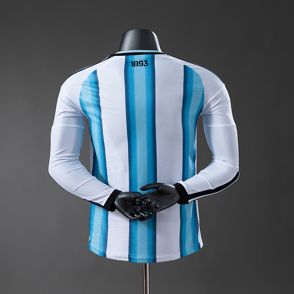 Camisola Argentina I - FIFA WC 2026 - Versão Jogador - Manga Longa