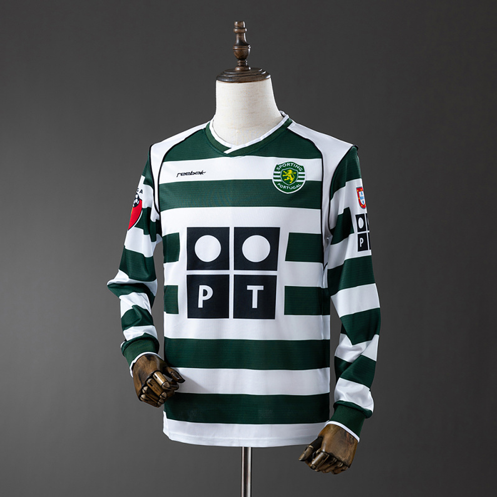 Camisola Sporting CP I 01/03 - Retro - Manga Longa
