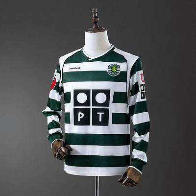 Camisola Sporting CP I 01/03 - Retro - Manga Longa