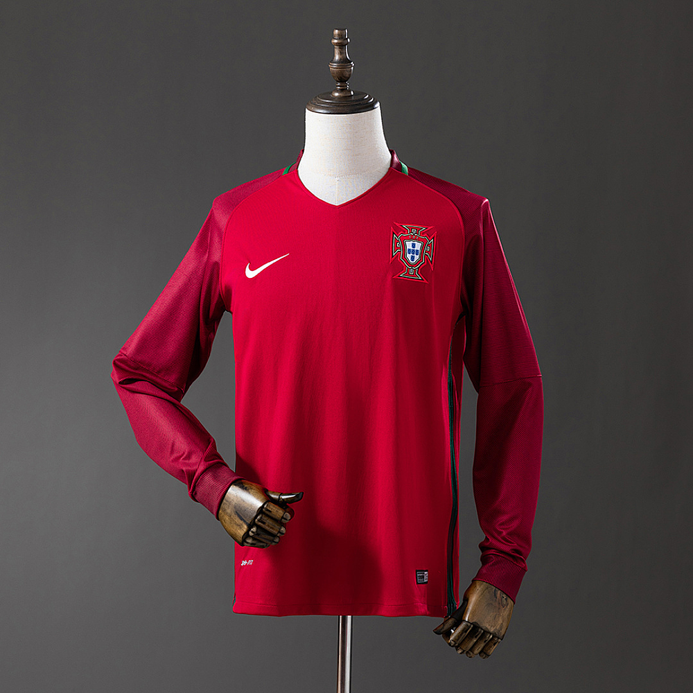 Camisola Portugal I - Euro 2016 - Manga Longa - Retro
