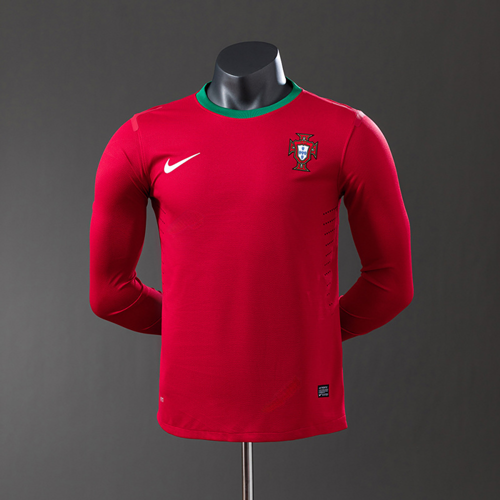 Camisola Portugal I - Euro 2012 - Manga Longa - Retro - Versão Jogador