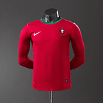 Camisola Portugal I - Euro 2012 - Manga Longa - Retro - Versão Jogador