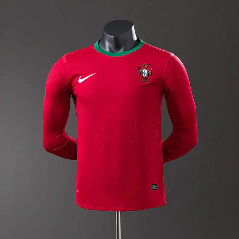 Camisola Portugal I - Euro 2012 - Manga Longa - Retro - Versão Jogador 1
