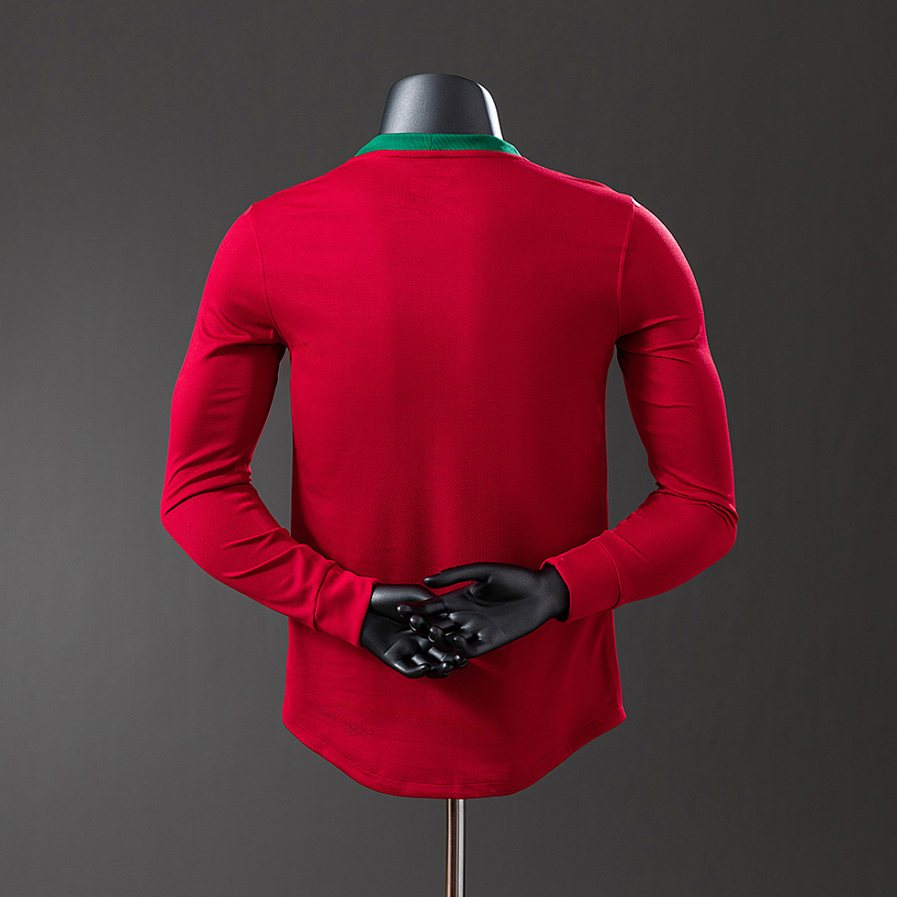 Camisola Portugal I - Euro 2012 - Manga Longa - Retro - Versão Jogador