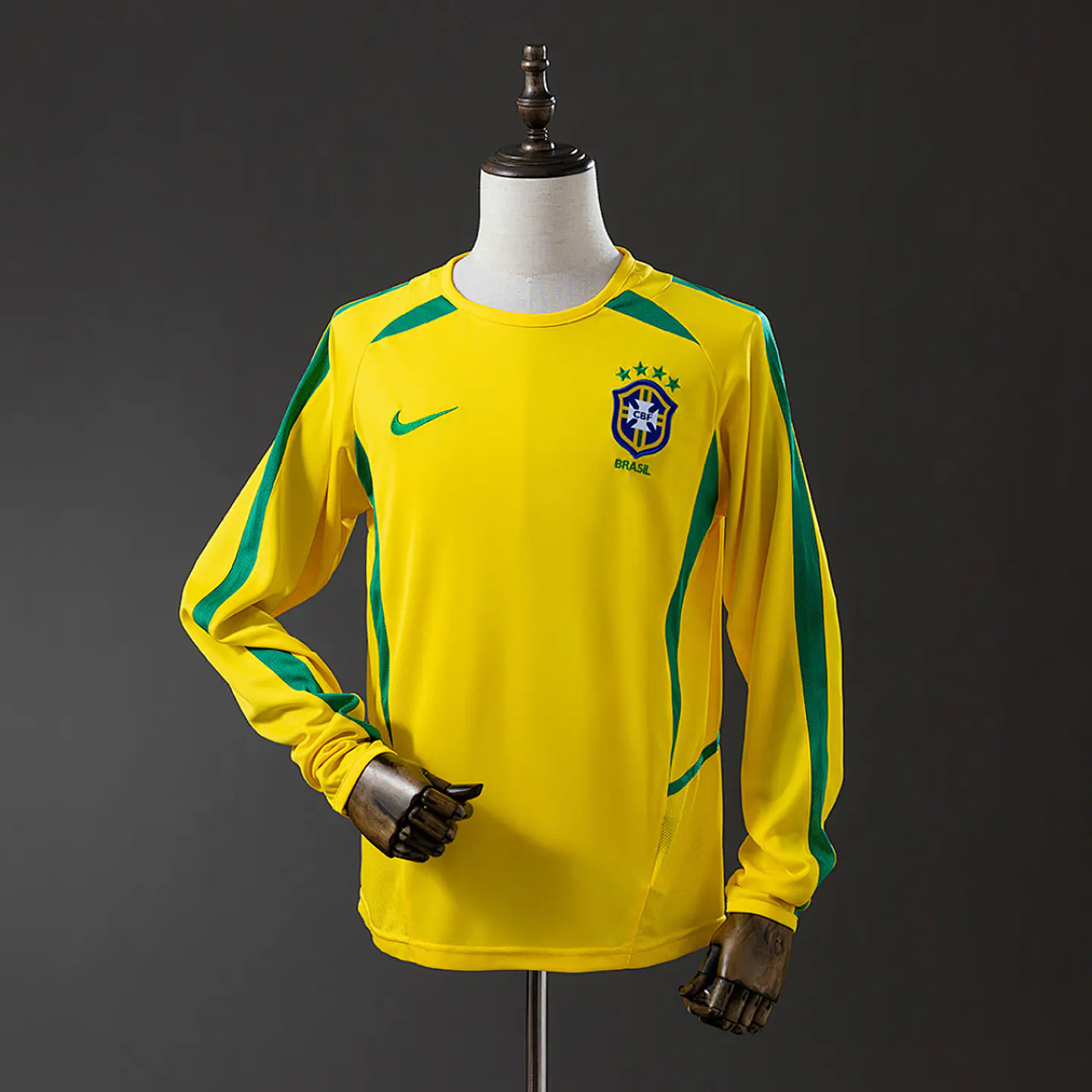 Camisola Brasil I 2002 - Manga Longa - Retro 1