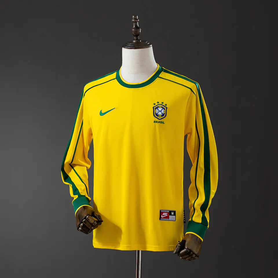 Camisola Brasil I 1998 - Manga Longa - Retro 1