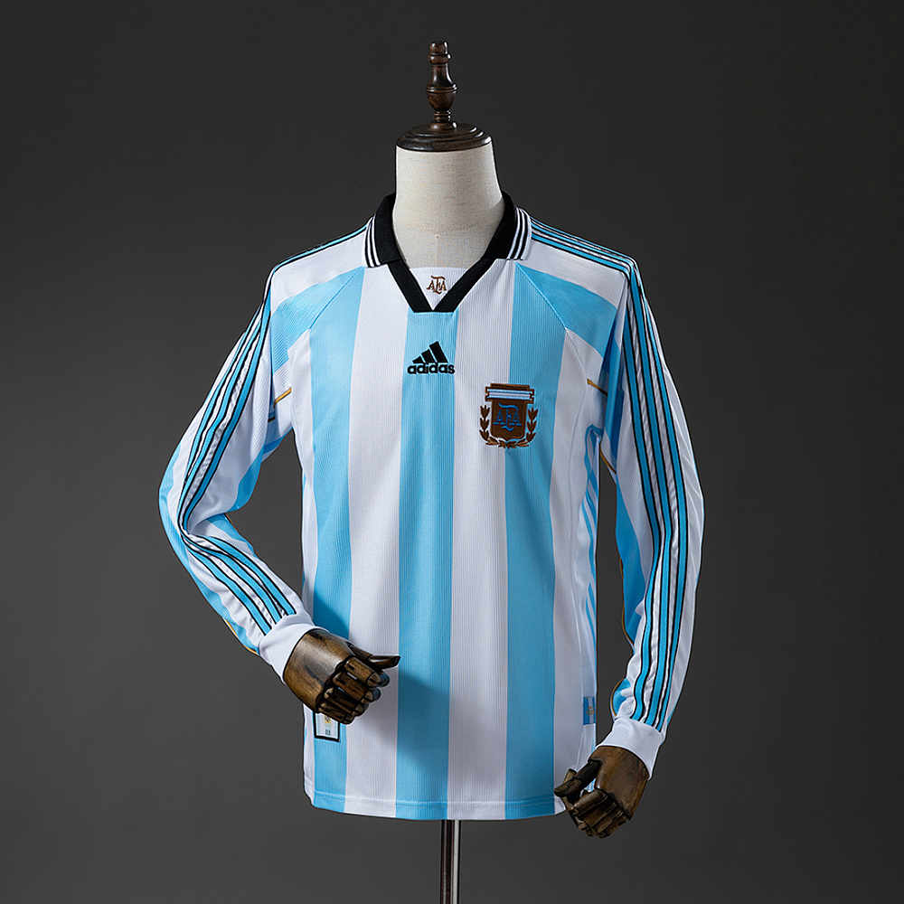Camisola Argentina I 1998 - Manga Longa - Retro