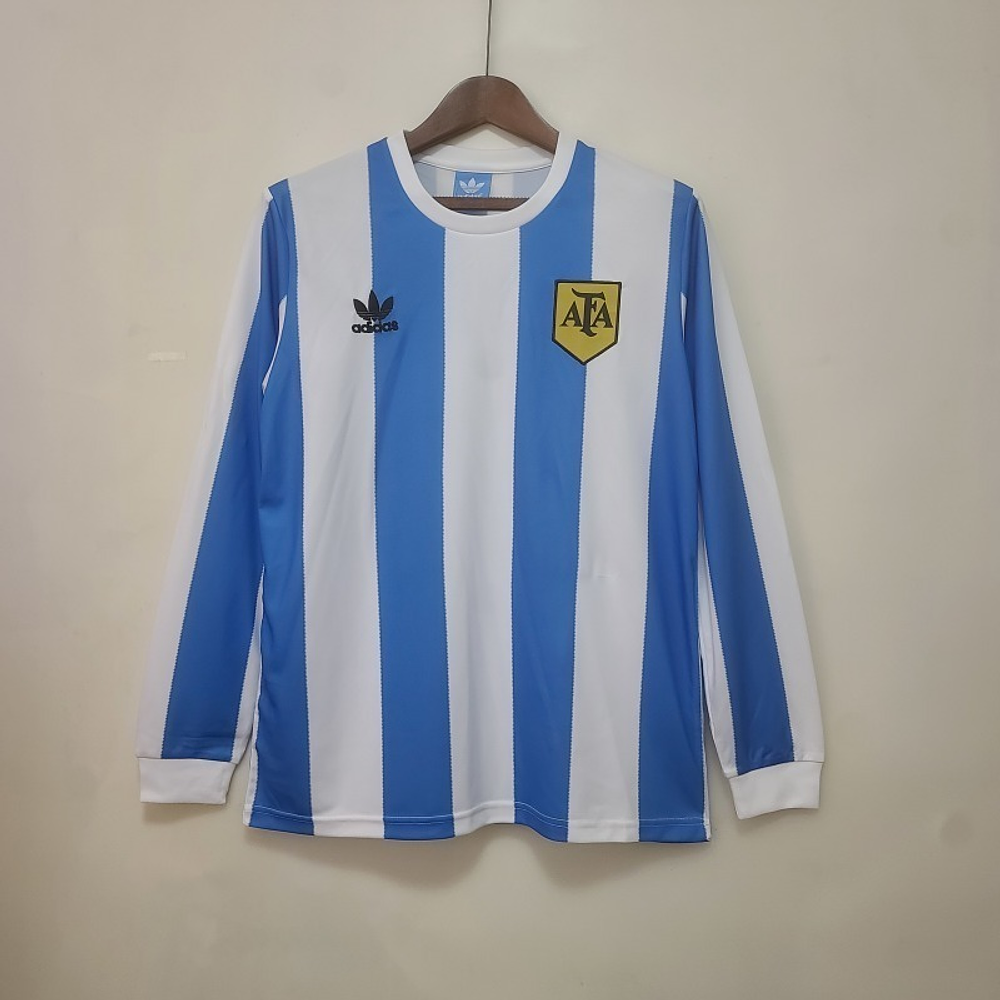 Camisola Argentina I 1978 - Manga Longa - Retro