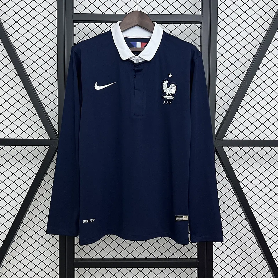 Camisola França I - FIFA WC 2014 - Manga Longa - Retro 1