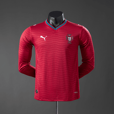 Camisola Portugal I - FIFA WC 2026 - Versão Jogador - Manga Longa