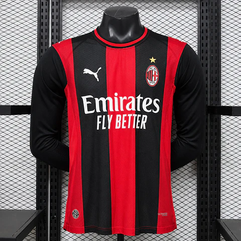 Camisola AC Milan I 26/27 - Manga Longa - Versão Jogador