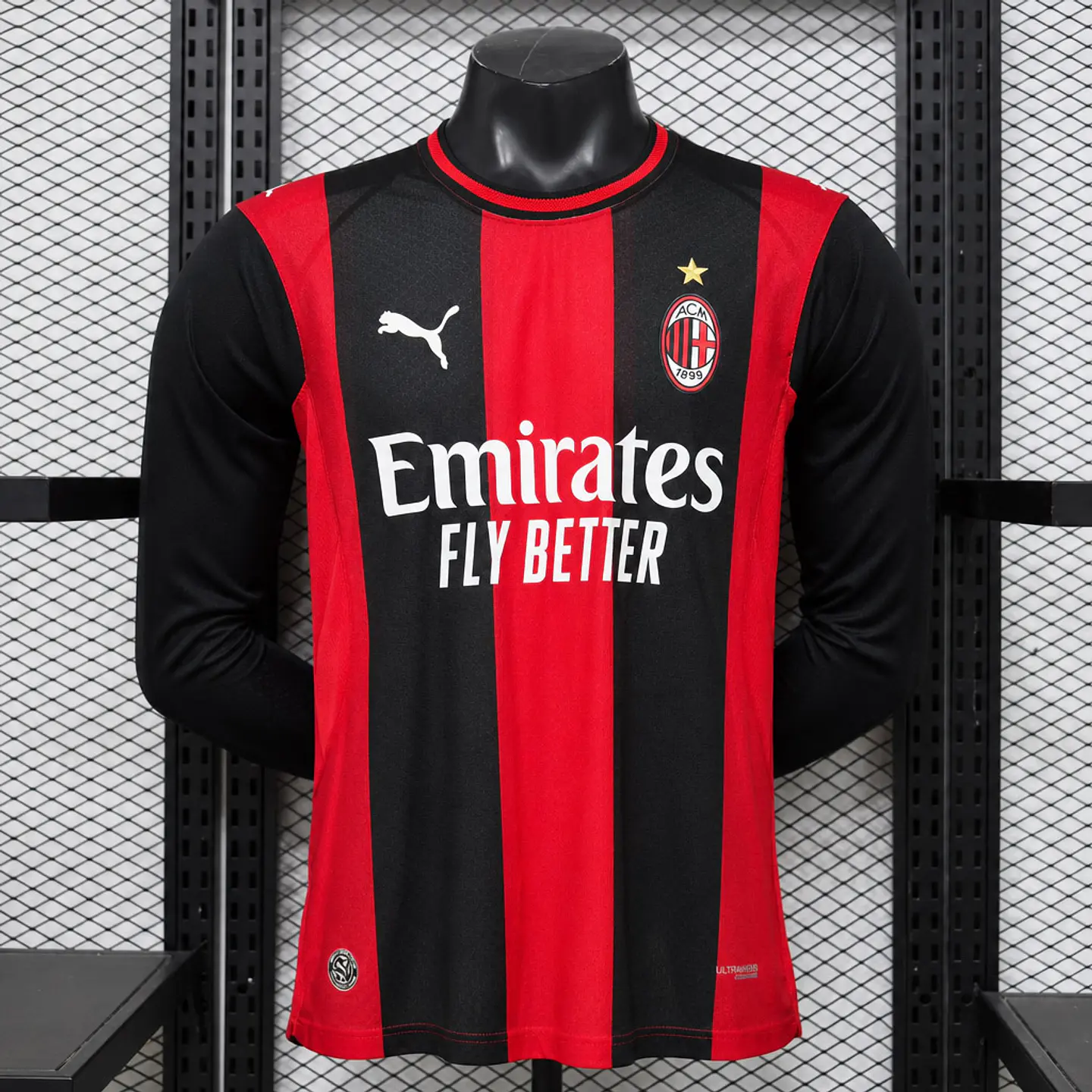 Camisola AC Milan I 26/27 - Manga Longa - Versão Jogador 1
