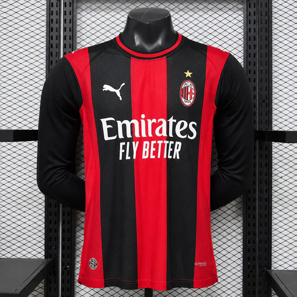 Camisola AC Milan I 26/27 - Manga Longa - Versão Jogador 1