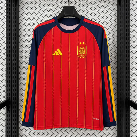 Camisola Espanha I - FIFA WC 2026 - Edição 2 Estrelas - Manga Longa