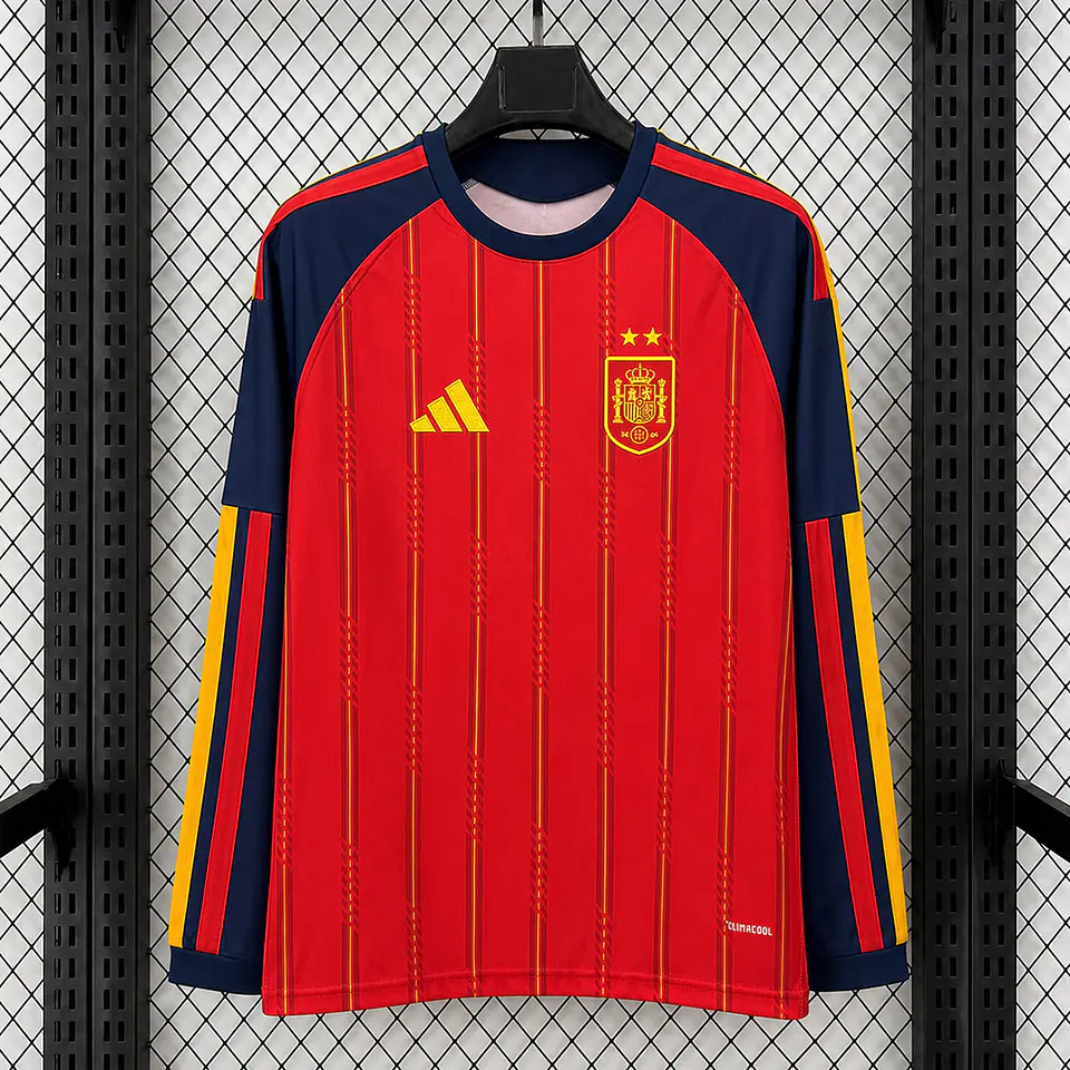 Camisola Espanha I - FIFA WC 2026 - Edição 2 Estrelas - Manga Longa 1