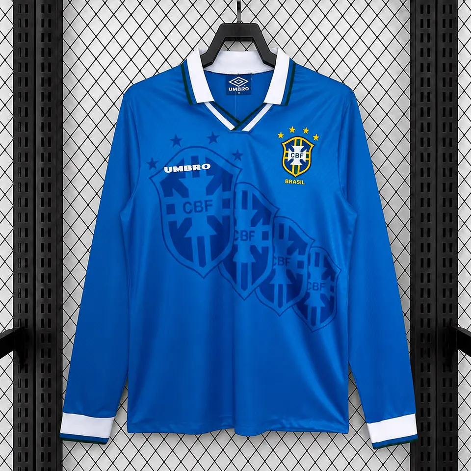 Camisola Brasil II 1996 - Manga Longa - Retro 1