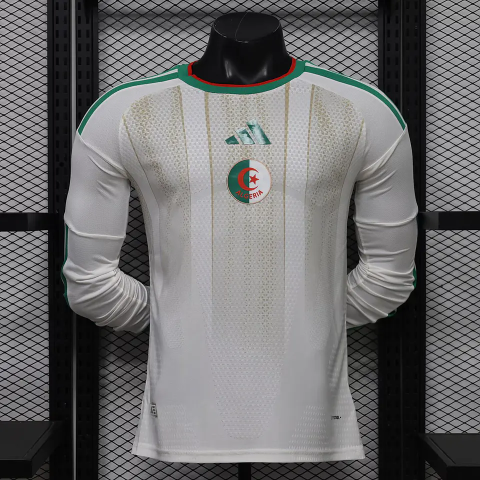 Camisola Argélia I - FIFA WC 2026 - Versão Jogador - Manga Longa 1