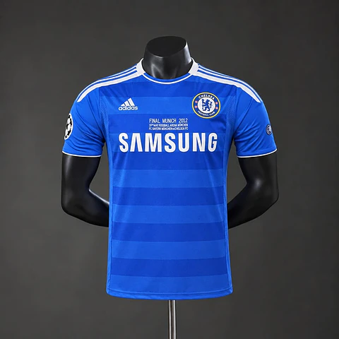Camisola Chelsea I 11/12 - Champions League - Retro - Versão Jogador