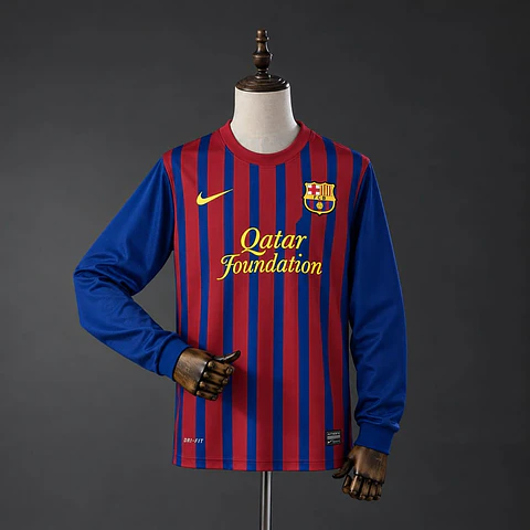 Camisola Barcelona I 11/12 - Retro - Manga Longa