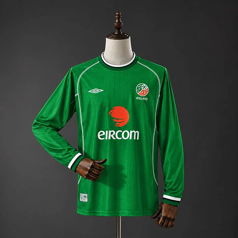 Camisola República da Irlanda I 2002 - Retro - Manga Longa